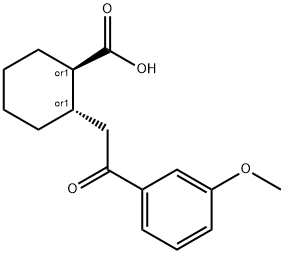 TRANS-2-[2-(3-METHOXYPHENYL)-2-OXOETHYL]CYCLOHEXANE-1-CARBOXYLIC ACID 结构式