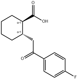 (1R,2S)-2-(2-(4-氟苯基)-2-氧乙基)环己烷-1-羧酸 结构式