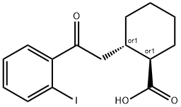 (1R,2S)-2-(2-(2-碘苯基)-2-氧乙基)环己烷-1-羧酸 结构式