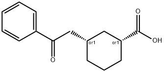 CIS-3-(2-OXO-2-PHENYLETHYL)CYCLOHEXANE-1-CARBOXYLIC ACID 结构式