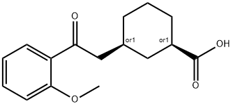 CIS-3-[2-(2-METHOXYPHENYL)-2-OXOETHYL]CYCLOHEXANE-1-CARBOXYLIC ACID 结构式