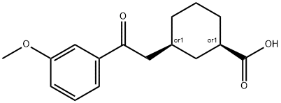 CIS-3-[2-(3-METHOXYPHENYL)-2-OXOETHYL]CYCLOHEXANE-1-CARBOXYLIC ACID 结构式