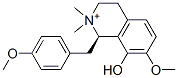 (R)-1,2,3,4-Tetrahydro-8-hydroxy-7-methoxy-1-[(4-methoxyphenyl)methyl]-2,2-dimethylisoquinolin-2-ium 结构式