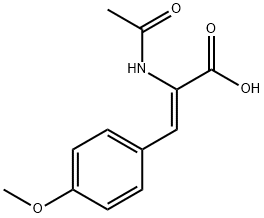 2-(乙酰氨基)-3-(4-甲氧基苯基)丙烯酸 结构式