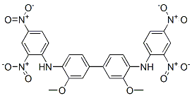 N-(2,4-dinitrophenyl)-4-[4-[(2,4-dinitrophenyl)amino]-3-methoxy-phenyl]-2-methoxy-aniline 结构式