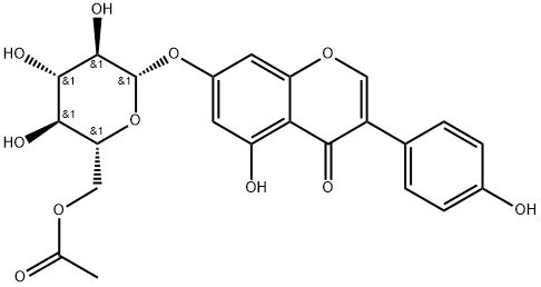 6"-O-乙酰染料木苷 结构式