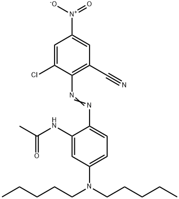 N-[2-[(2-chloro-6-cyano-4-nitrophenyl)azo]-5-(dipentylamino)phenyl]acetamide 结构式
