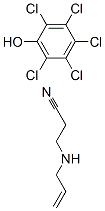 2,3,4,5,6-pentachlorophenol, 3-(prop-2-enylamino)propanenitrile 结构式