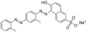 sodium 6-hydroxy-5-[[4-(o-tolylazo)-o-tolyl]azo]naphthalene-2-sulphonate  结构式