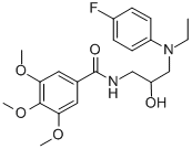 N-[3-[ethyl-(4-fluorophenyl)amino]-2-hydroxy-propyl]-3,4,5-trimethoxy- benzamide 结构式