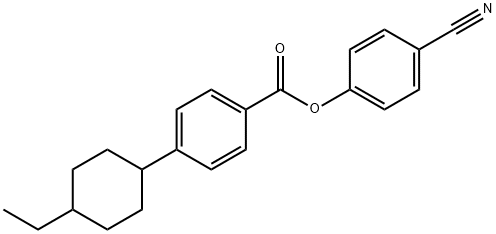 反-4-(4-乙基环己基)苯甲酸-4-氰基苯酯 结构式