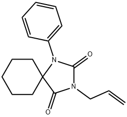 3-Allyl-1-phenyl-1,3-diazaspiro[4.5]decane-2,4-dione 结构式