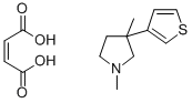 1,3-Dimethyl-3-(3-thienyl)pyrrolidine (Z)-2-butenedioate 结构式