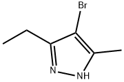 4-溴-3-乙基-5-甲基-1H-吡唑 结构式