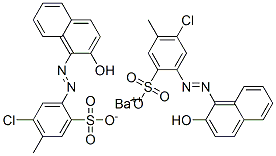 barium bis[6-chloro-4-[(2-hydroxy-1-naphthyl)azo]toluene-3-sulphonate] 结构式