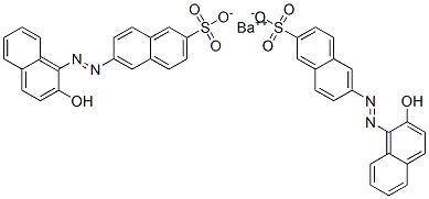 6-[(2-羟基-1-萘基)偶氮]-2-萘磺酸钡 结构式