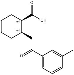 CIS-2-[2-(3-METHYLPHENYL)-2-OXOETHYL]CYCLOHEXANE-1-CARBOXYLIC ACID 结构式