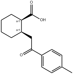 CIS-2-[2-(4-METHYLPHENYL)-2-OXOETHYL]CYCLOHEXANE-1-CARBOXYLIC ACID 结构式