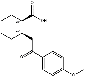 (1R,2R)-2-(2-(4-甲氧基苯基)-2-氧乙基)环己烷-1-羧酸 结构式