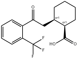 (1R,2R)-2-(2-氧代-2-(2-(三氟甲基)苯基)乙基)环己烷-1-羧酸 结构式