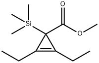 2-Cyclopropene-1-carboxylicacid,2,3-diethyl-1-(trimethylsilyl)-,methylester(9CI) 结构式