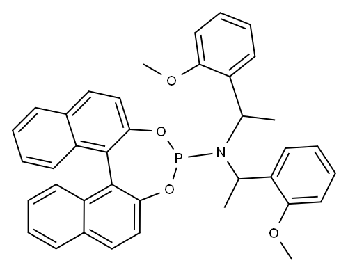 (11BR)-N,N-双[(R)-(-)-1-(2-甲氧基苯基)乙基]二萘并[2,1-D:1',2'-F][1,3,2]二氧磷杂七环-4-胺 结构式