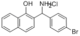 2-[AMINO-(4-BROMO-PHENYL)-METHYL]-NAPHTHALEN-1-OL HYDROCHLORIDE 结构式