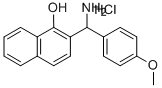 2-[AMINO-(4-METHOXY-PHENYL)-METHYL]-NAPHTHALEN-1-OL HYDROCHLORIDE 结构式