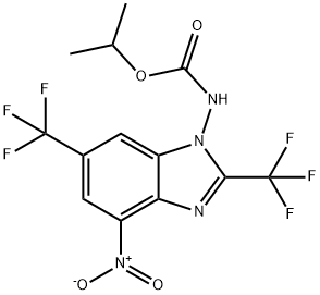 [4-Nitro-2,6-bis(trifluoromethyl)-1H-benzimidazol-1-yl]carbamic acid isopropyl ester 结构式