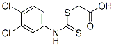 3,4-Dichlorophenyldithiocarbamic acid carboxymethyl ester 结构式
