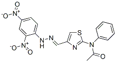N-[4-[[2-(2,4-Dinitrophenyl)hydrazono]methyl]thiazole-2-yl]acetoanilide 结构式