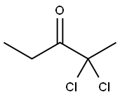 3-Pentanone,  2,2-dichloro- 结构式
