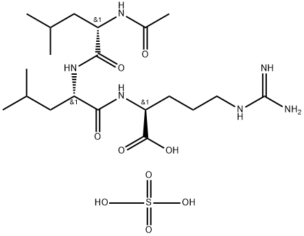 N2-[N-(N-acetyl-L-leucyl)-L-leucyl]-L-arginine sulphate 结构式