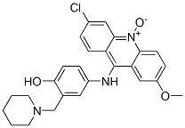 3-Chloro-9-[[4-hydroxy-3-(piperidinomethyl)phenyl]amino]-7-methoxyacridine 10-oxide 结构式