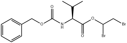 N-(Benzyloxycarbonyl)-L-valine 1,2-dibromoethyl ester 结构式