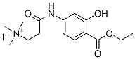 2-[(4-ethoxycarbonyl-3-hydroxy-phenyl)carbamoyl]ethyl-trimethyl-azanium iodide 结构式