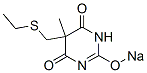 5-(Ethylthiomethyl)-5-methyl-2-sodiooxy-4,6(1H,5H)-pyrimidinedione 结构式