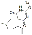 5-Isobutyl-5-(1-methyl-2-propenyl)-2-sodiooxy-4,6(1H,5H)-pyrimidinedione 结构式