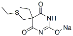 5-Ethyl-5-(ethylthiomethyl)-2-sodiooxy-4,6(1H,5H)-pyrimidinedione 结构式