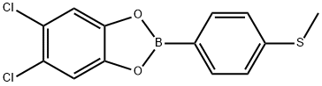 5,6-Dichloro-2-[4-(methylthio)phenyl]-1,3,2-benzodioxaborole 结构式