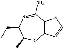 Thieno[2,3-f]-1,4-oxazepin-5-amine, 3-ethyl-2,3-dihydro-2-methyl-, (2S,3R)- (9CI) 结构式