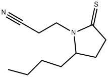 1-Pyrrolidinepropanenitrile,  2-butyl-5-thioxo- 结构式