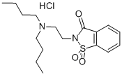 1,2-Benzisothiazol-3(2H)-one, 2-(2-(dibutylamino)ethyl)-, 1,1-dioxide,  hydrochloride 结构式