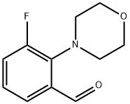 3-氟-2-吗啉苯甲醛 结构式