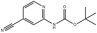 2-(BOC-氨基)-4-氰基吡啶 结构式