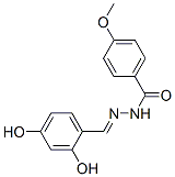 4-Methoxybenzoic acid N'-[(2,4-dihydroxyphenyl)methylene] hydrazide 结构式