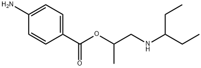 2-(1-Ethylpropylamino)-1-methylethyl=p-aminobenzoate 结构式