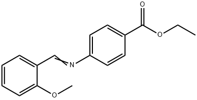 p-(o-Methoxybenzylidene)aminobenzoic acid ethyl ester 结构式