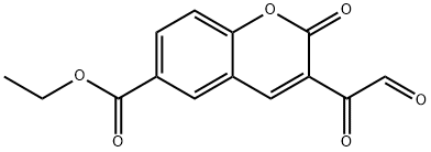 3-Glyoxyloyl-2-oxo-2H-1-benzopyran-6-carboxylic acid ethyl ester 结构式