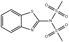 N,N-Bis(methylsulfonyl)-2-benzothiazolamine 结构式